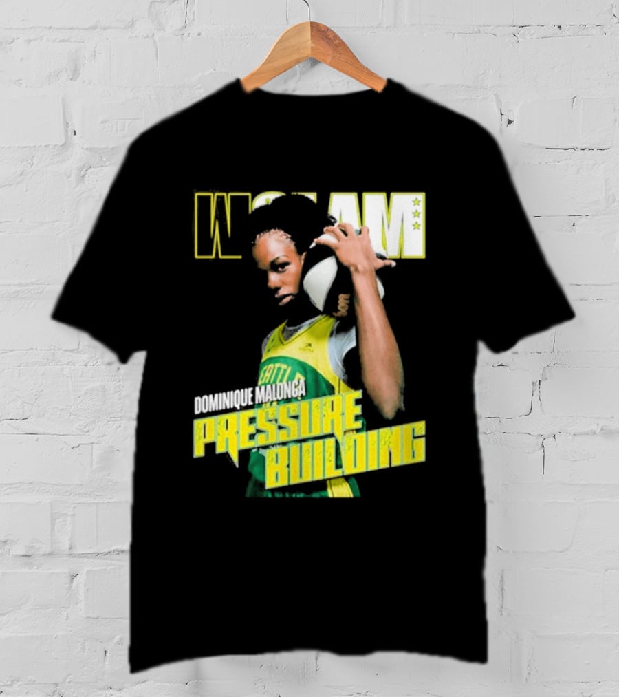 WSLAM Dominique Malonga Pressure Building Seattle Storm T-Shirt