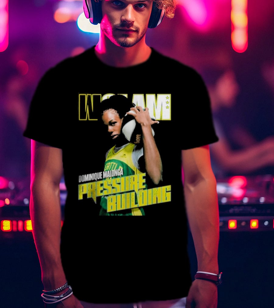 WSLAM Dominique Malonga Pressure Building Seattle Storm T-Shirt