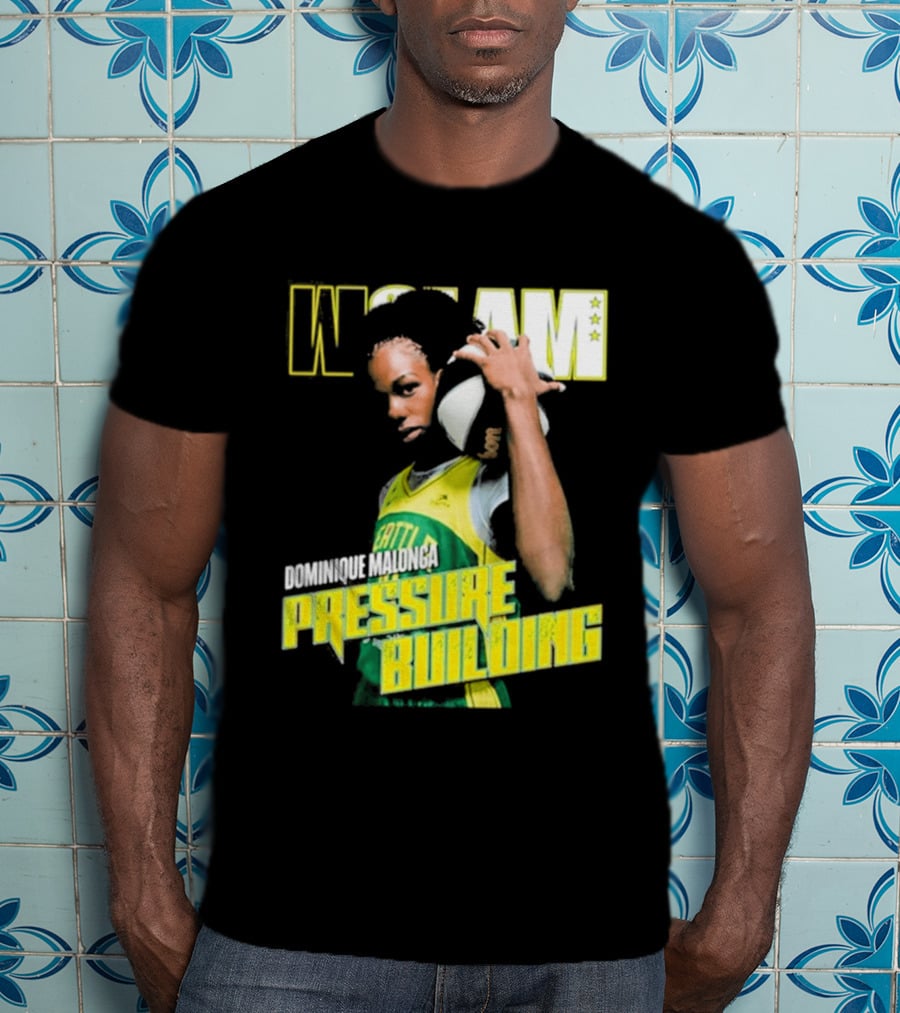 WSLAM Dominique Malonga Pressure Building Seattle Storm T-Shirt