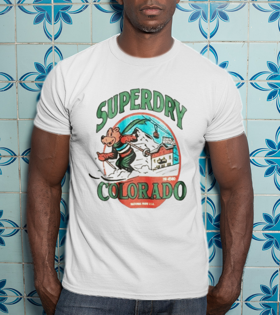 Superdry Colorado Skiing Bear National Park USA T-Shirt
