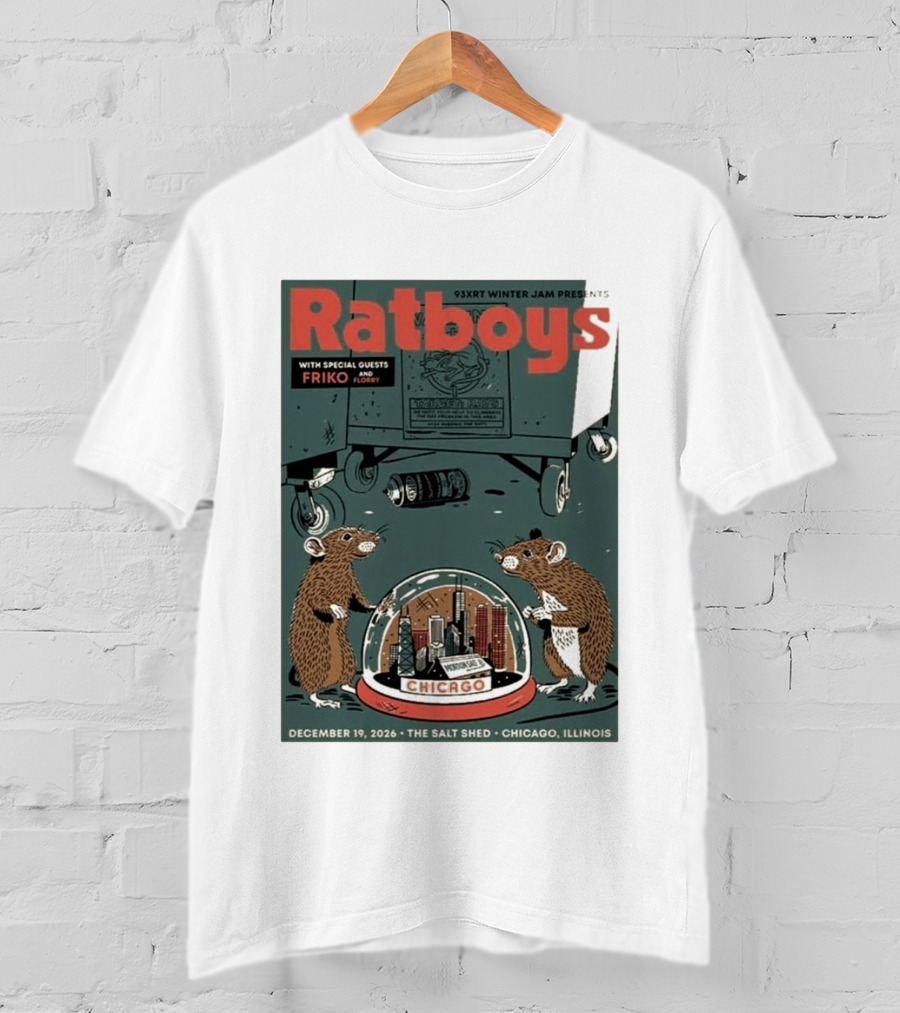 93XRT Winter Jam Ratboys Concert With Friko And Floory At The Salt Shed Chicago December 19 2026 T-Shirt