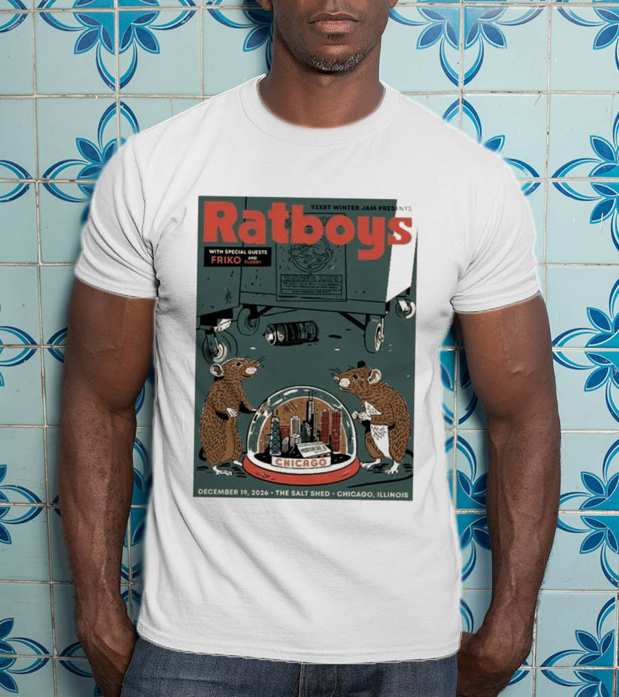 93XRT Winter Jam Ratboys Concert With Friko And Floory At The Salt Shed Chicago December 19 2026 T-Shirt