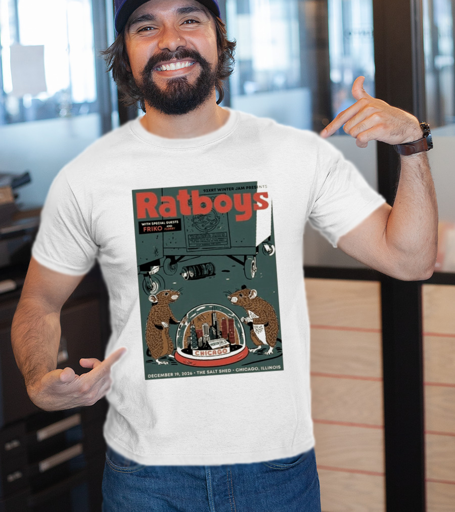 93XRT Winter Jam Ratboys Concert With Friko And Floory At The Salt Shed Chicago December 19 2026 T-Shirt