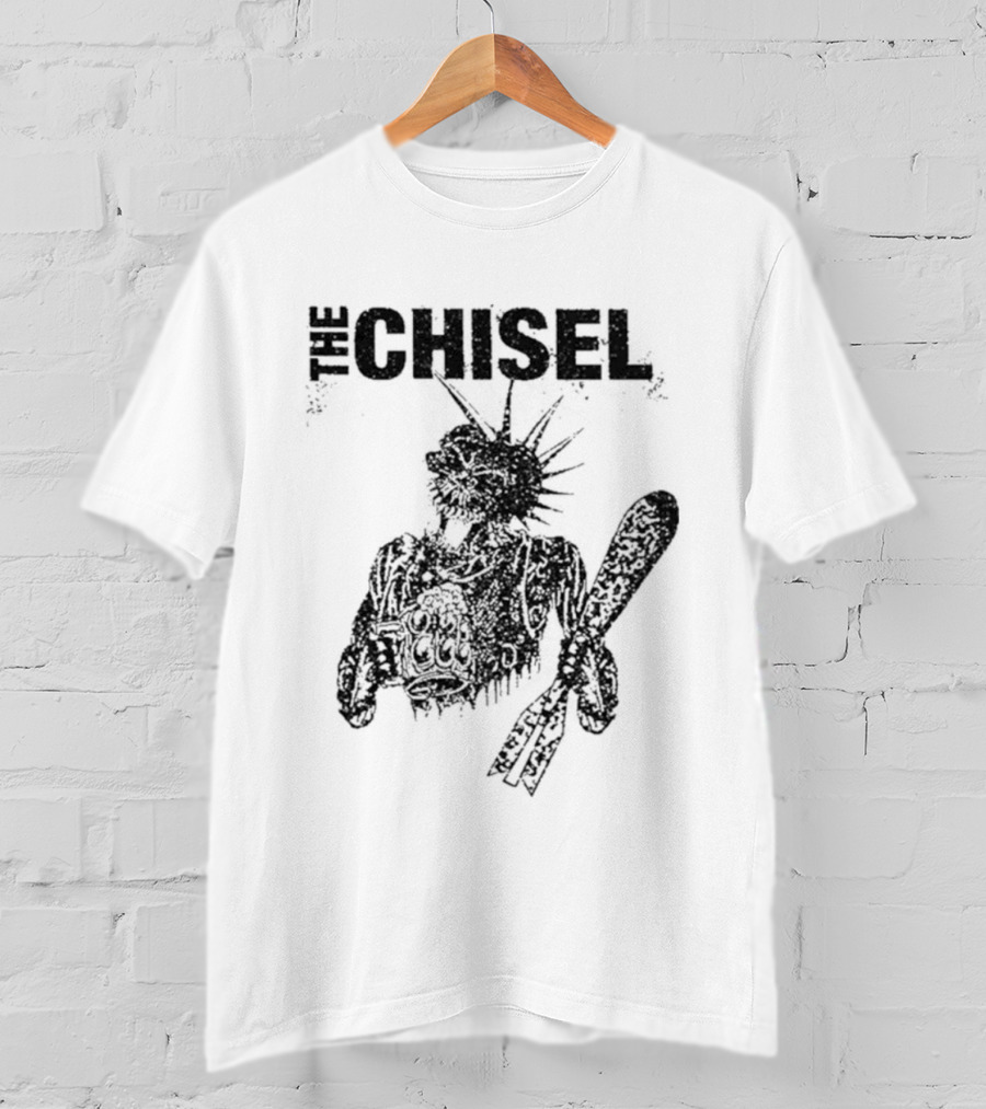 The Chisel Skeleton Statue Liberty Punk T-Shirt