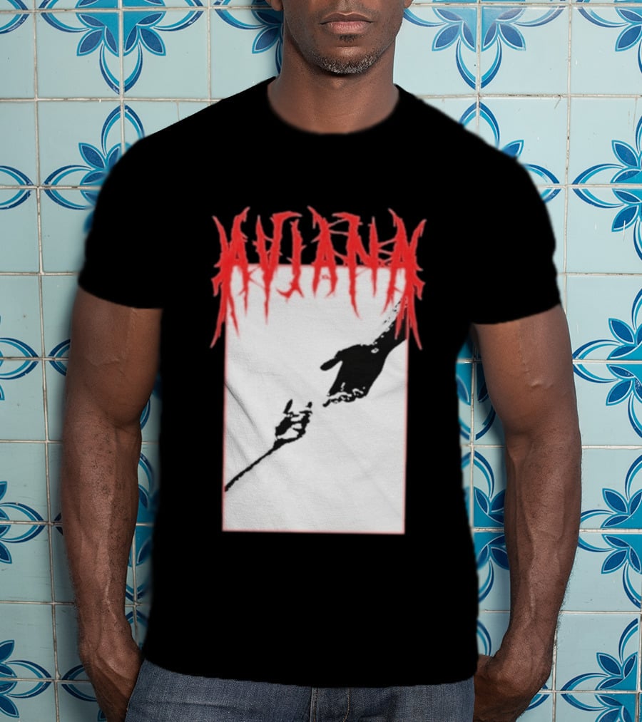 Aviana Death Corporation Hands Graphic Black And Red T-Shirt