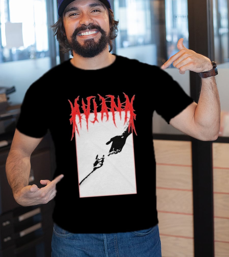 Aviana Death Corporation Hands Graphic Black And Red T-Shirt