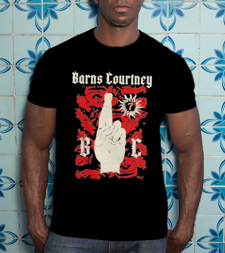 Barns Courtney Icon Roses Crossed Fingers V I C T-Shirt