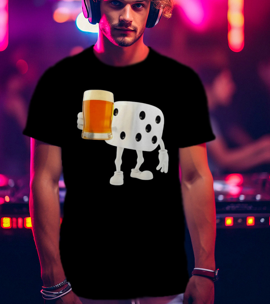 Dice Holding Beer Meme T-Shirt