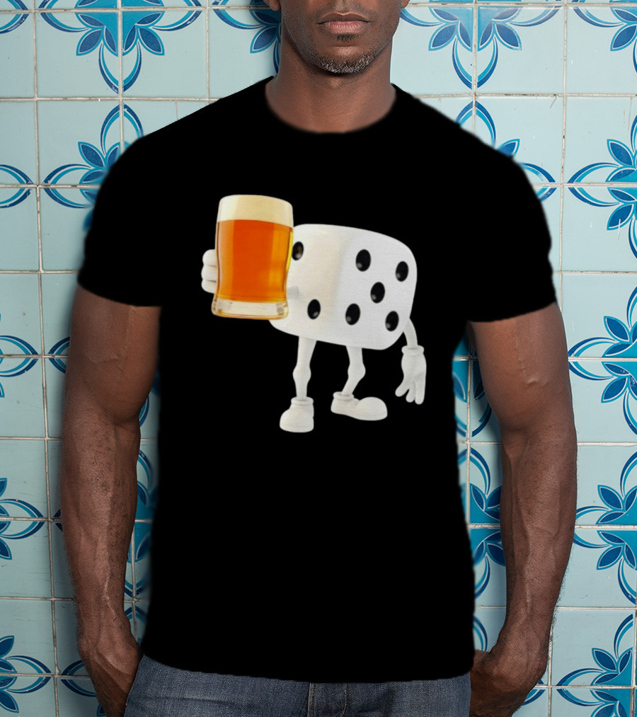 Dice Holding Beer Meme T-Shirt