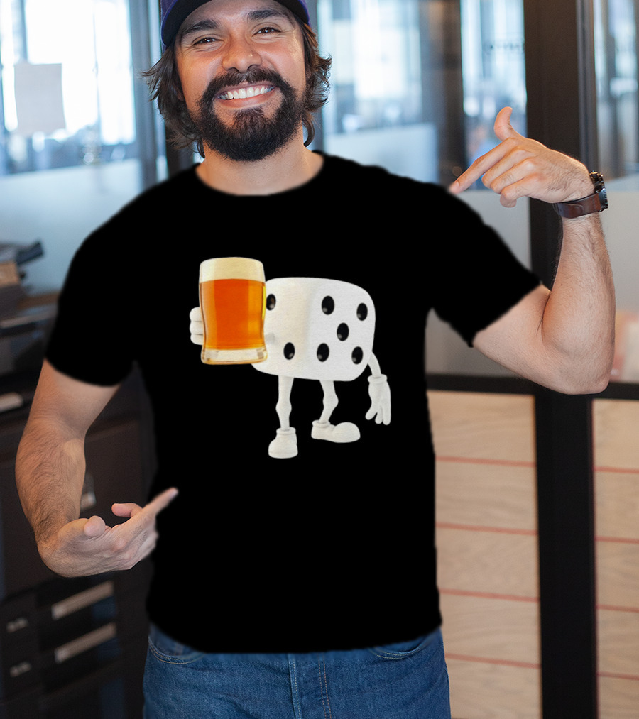 Dice Holding Beer Meme T-Shirt