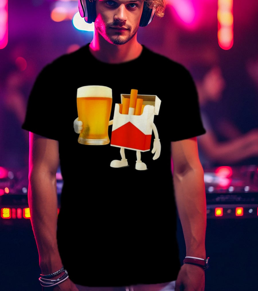Beer And Marlboro Cigarettes Friendship Meme T-Shirt
