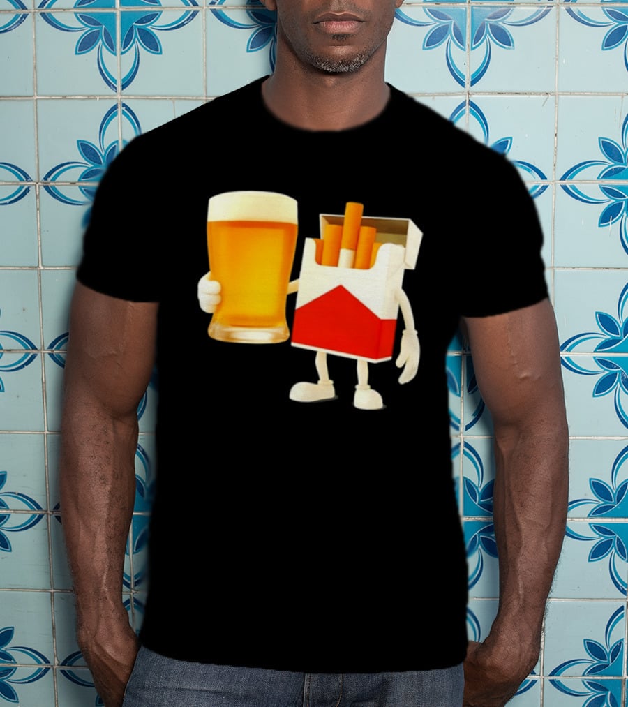 Beer And Marlboro Cigarettes Friendship Meme T-Shirt