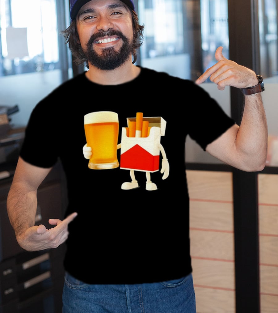 Beer And Marlboro Cigarettes Friendship Meme T-Shirt