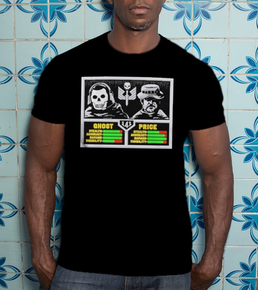 Call Of Duty Ghost Price Stealth Accuracy Damage Visibility 141 T-Shirt