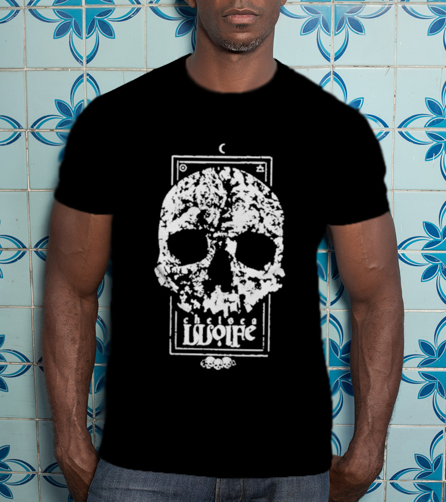Chelsea Wolfe Skull Moon Phases Skeleton Flower T-Shirt