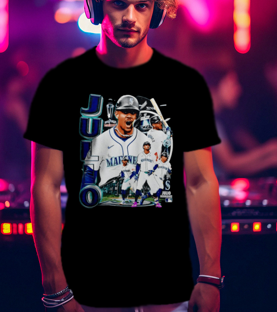 Julio Rodriguez Seattle Mariners MLB 2026 Collage Mariners Baseball Player T-Shirt