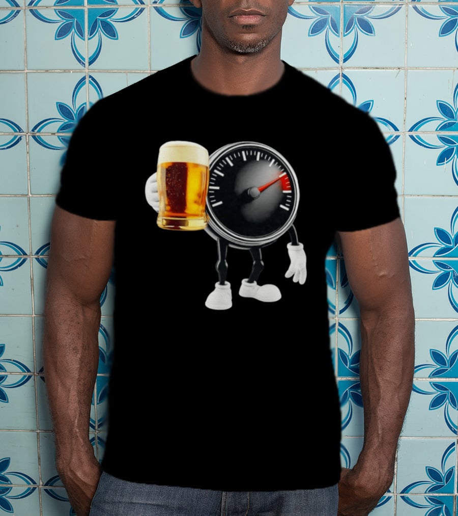 Speedometer Beer Gauge Fun Drinking Meter T-Shirt