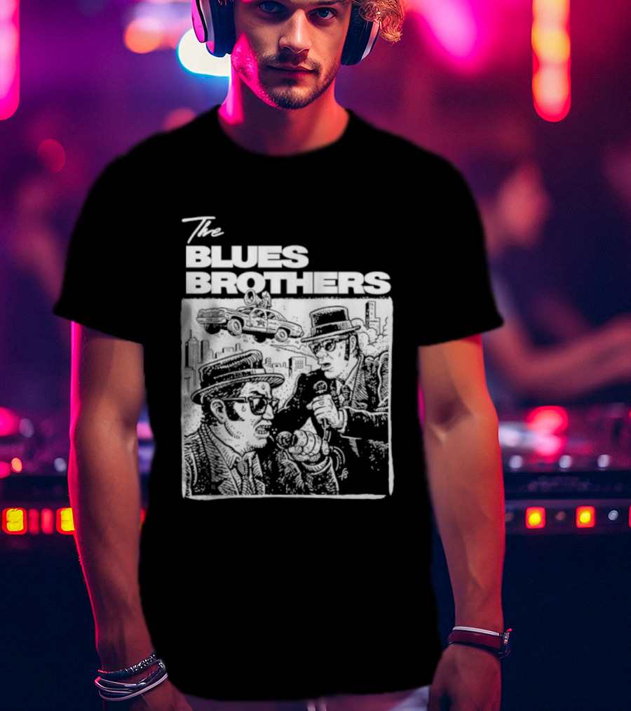 The Blues Brothers John Belushi Dan Aykroyd Classic Movie Scene Iconic Moment T-Shirt