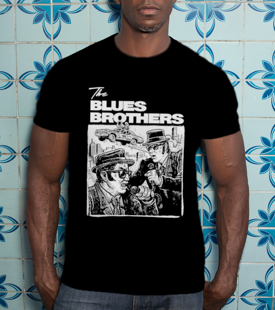 The Blues Brothers John Belushi Dan Aykroyd Classic Movie Scene Iconic Moment T-Shirt