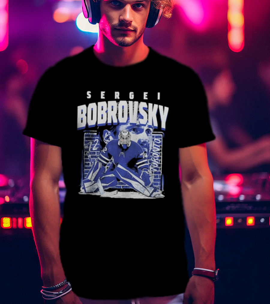Sergei Bobrovsky #72 Brick Wall Toronto Maple Leafs Hockey Goalie T-Shirt