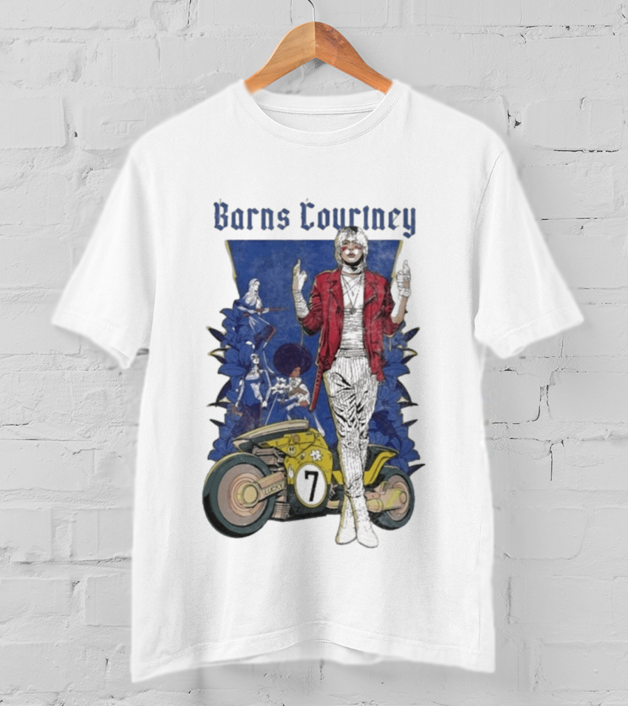 Barns Courtney Lucky 7 Anime Motorcycle And Music T-Shirt