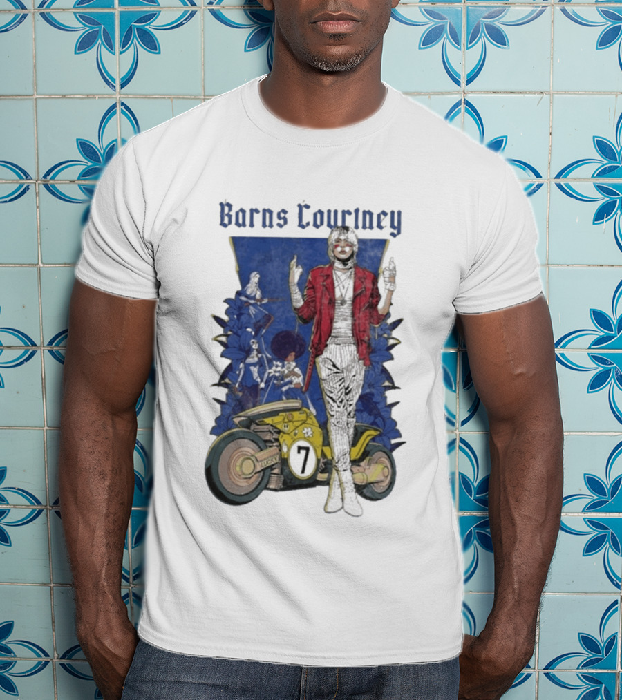 Barns Courtney Lucky 7 Anime Motorcycle And Music T-Shirt