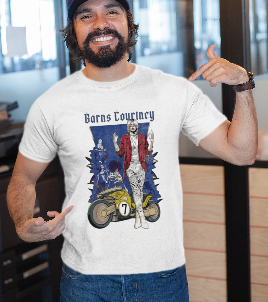 Barns Courtney Lucky 7 Anime Motorcycle And Music T-Shirt