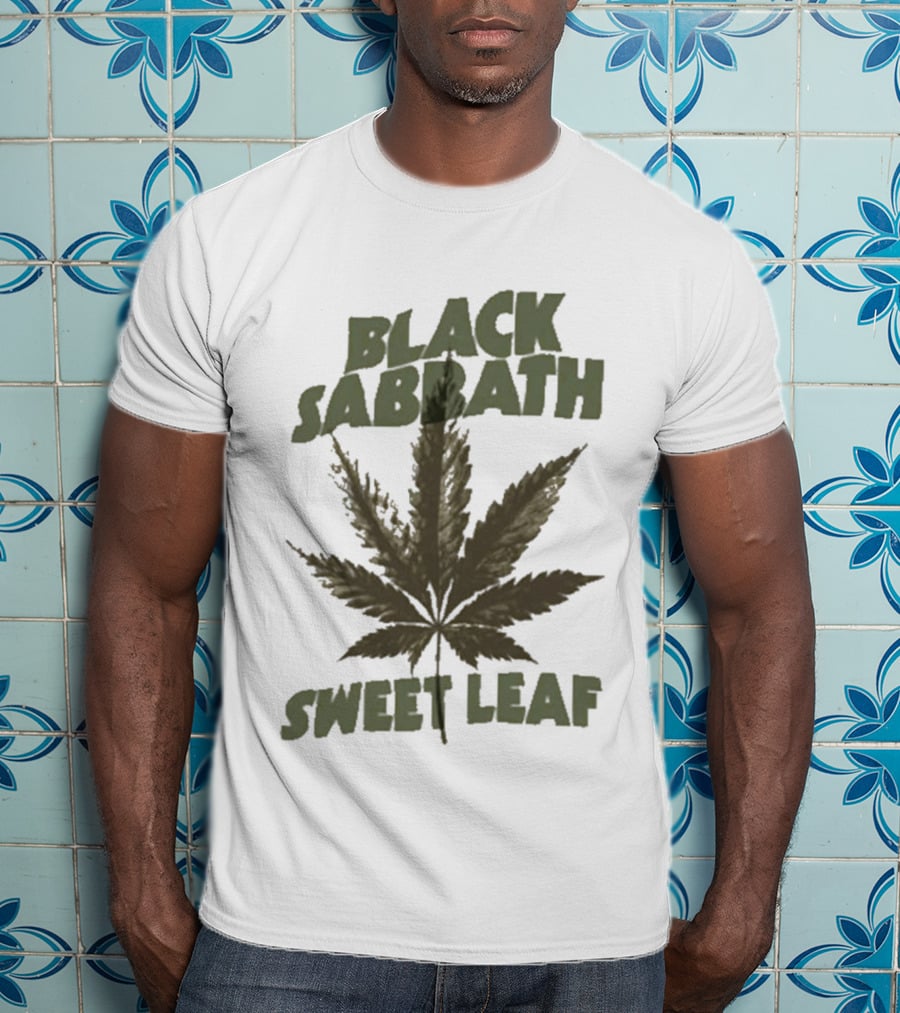 Black Sabbath Sweet Leaf Cannabis Leaf T-Shirt