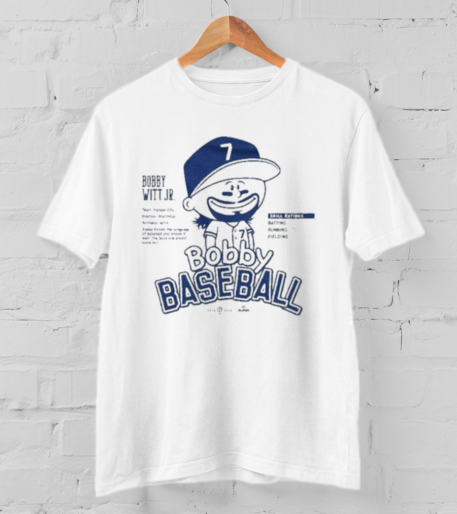 Bobby Witt Jr Bobby Baseball Cartoon T-Shirt
