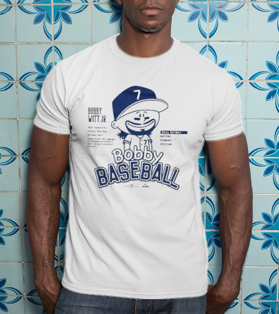 Bobby Witt Jr Bobby Baseball Cartoon T-Shirt
