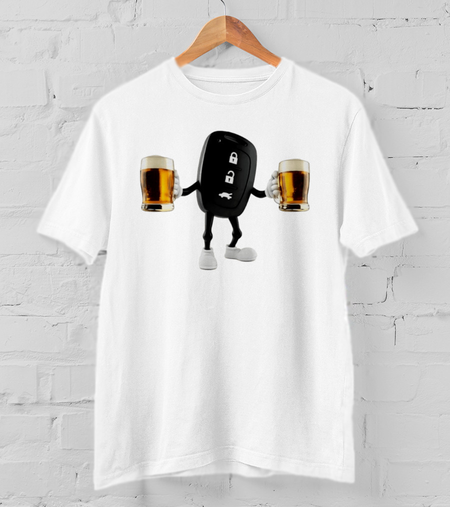 Car Keys Beer S Lock Unlock Funny Meme T-Shirt