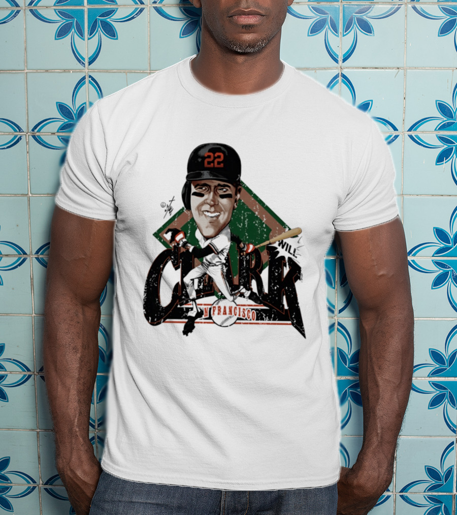 Will Clark San Francisco Giants 22 Bruce Stark Caricature T-Shirt