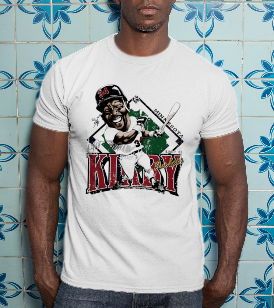 Kirby Puckett Minnesota Twins Bruce Stark Caricature Vintage Sports T-Shirt