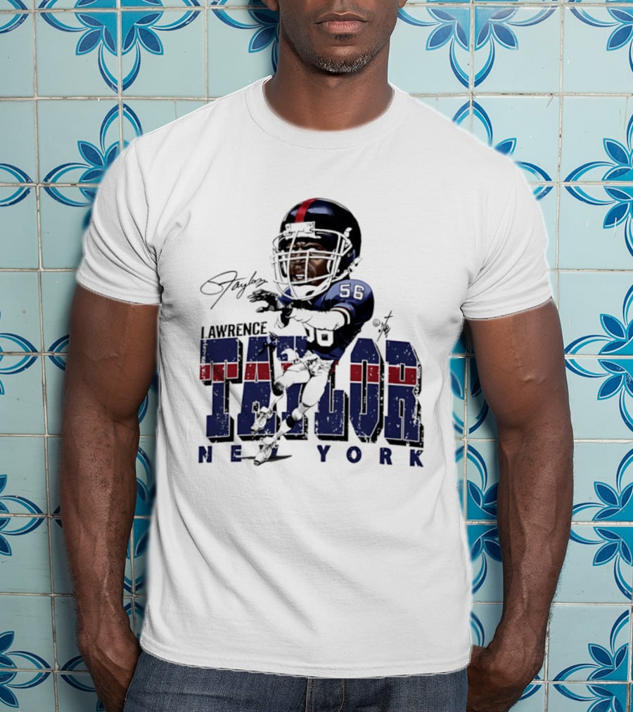 Lawrence Taylor New York Giants Bruce Stark Caricature 56 T-Shirt
