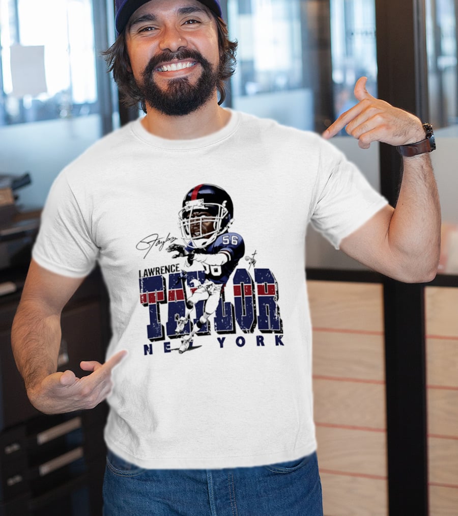 Lawrence Taylor New York Giants Bruce Stark Caricature 56 T-Shirt