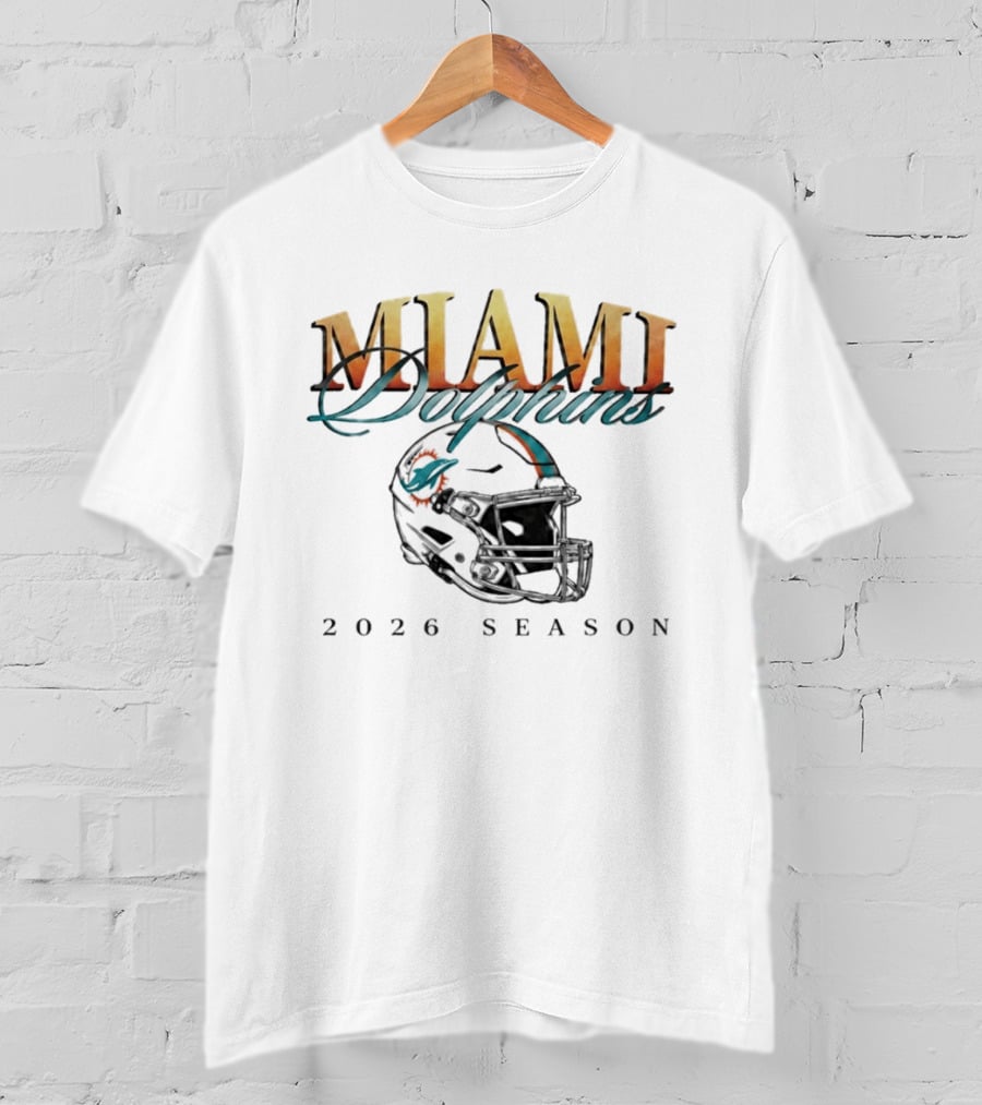 Miami Dolphins 2026 Season Helmet T-Shirt