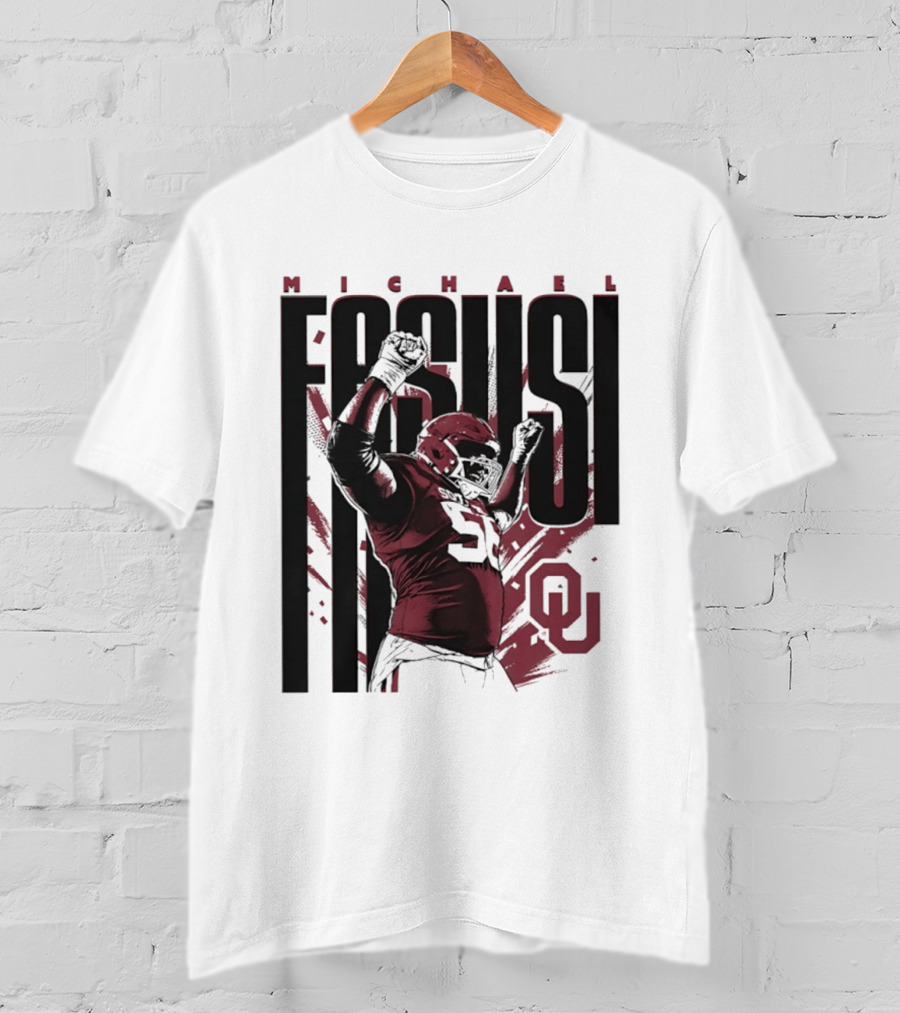 Michael Fasusi Oklahoma Sooners Football NCAA Player OU T-Shirt