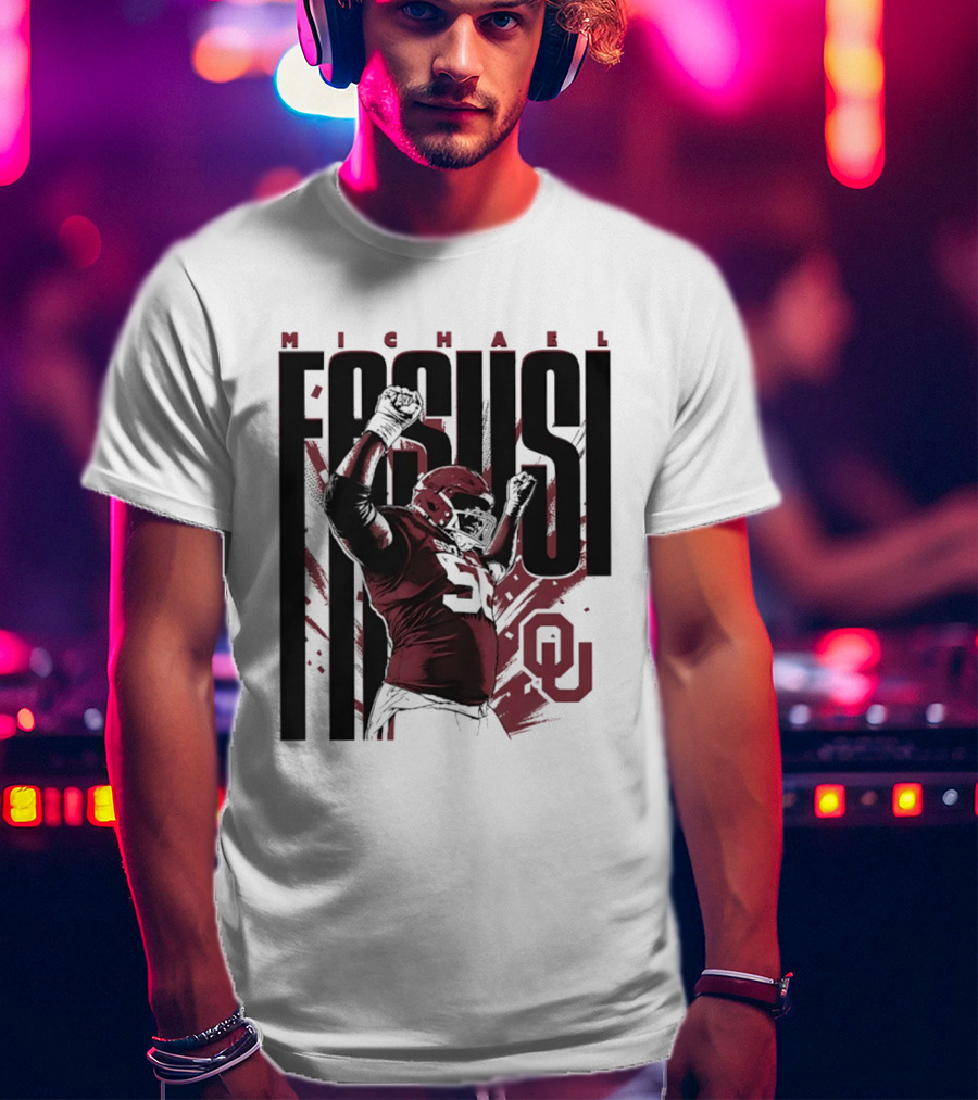 Michael Fasusi Oklahoma Sooners Football NCAA Player OU T-Shirt