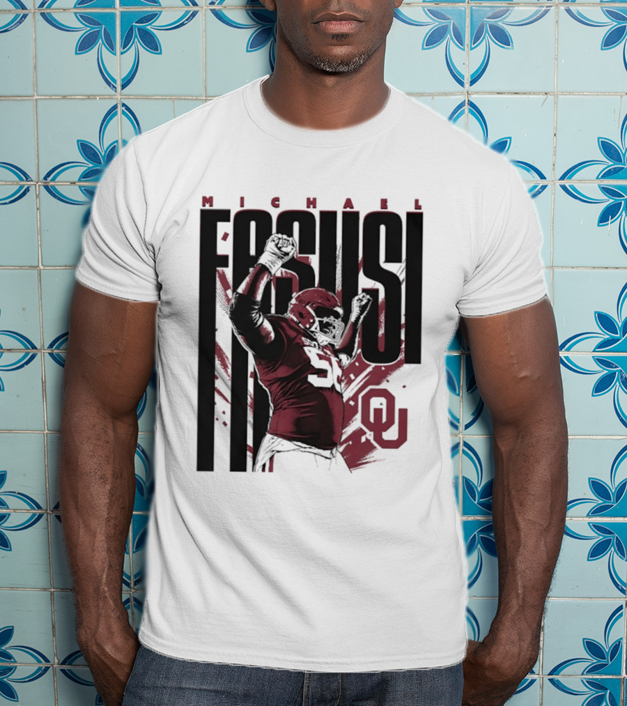 Michael Fasusi Oklahoma Sooners Football NCAA Player OU T-Shirt