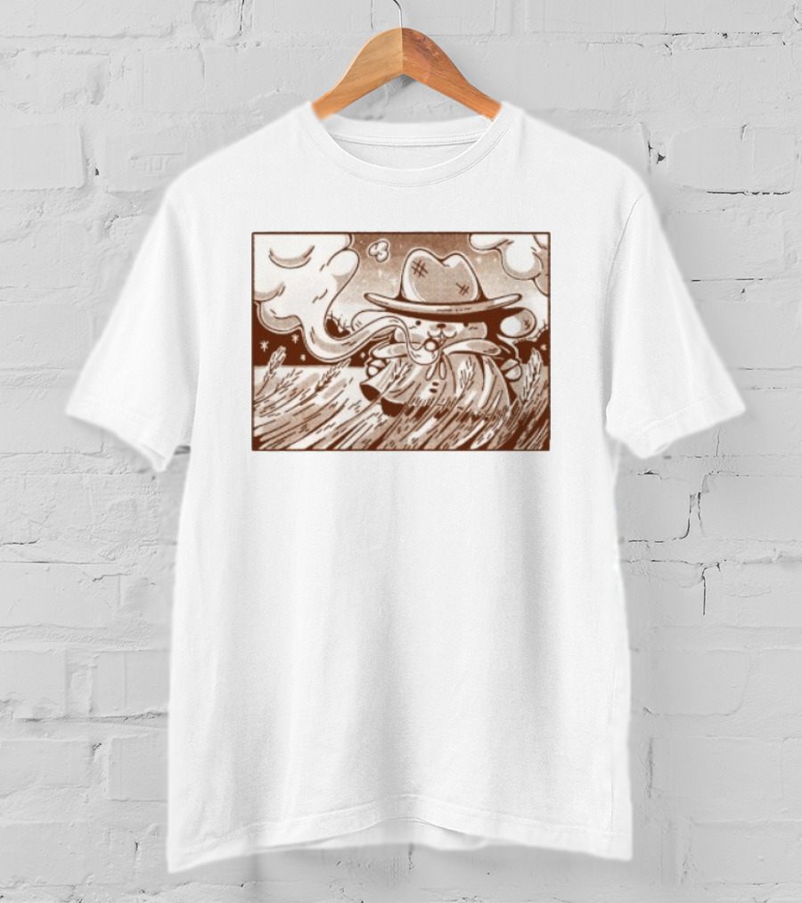 Pompompurin Detective Adventure In Wheat Field Sanrio Scene T-Shirt