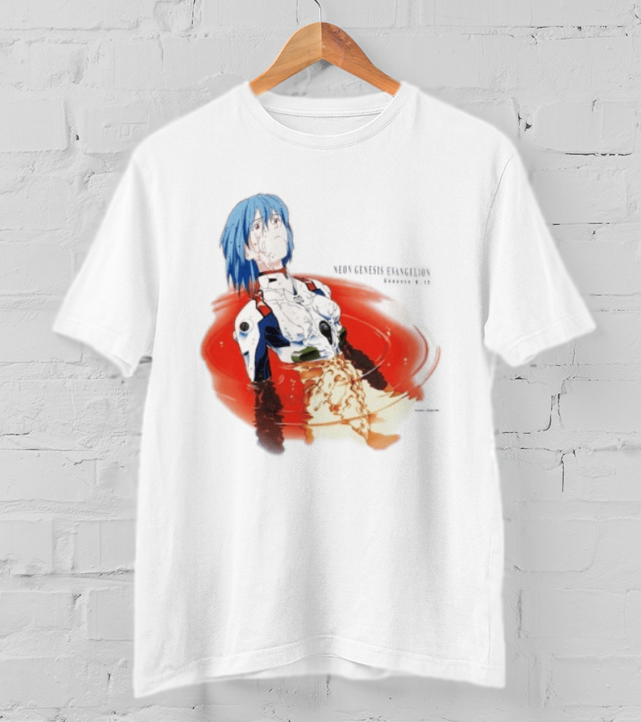 Rei Ayanami Neon Genesis Evangelion Genesis 0 12 Plugsuit Floating Red Liquid Scene T-Shirt