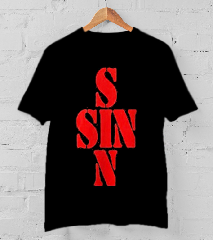 21 Savage NYC SINN Red Sin Cross T-Shirt