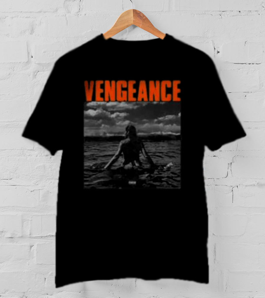 Vengeance Black And White Ocean Scene T-Shirt