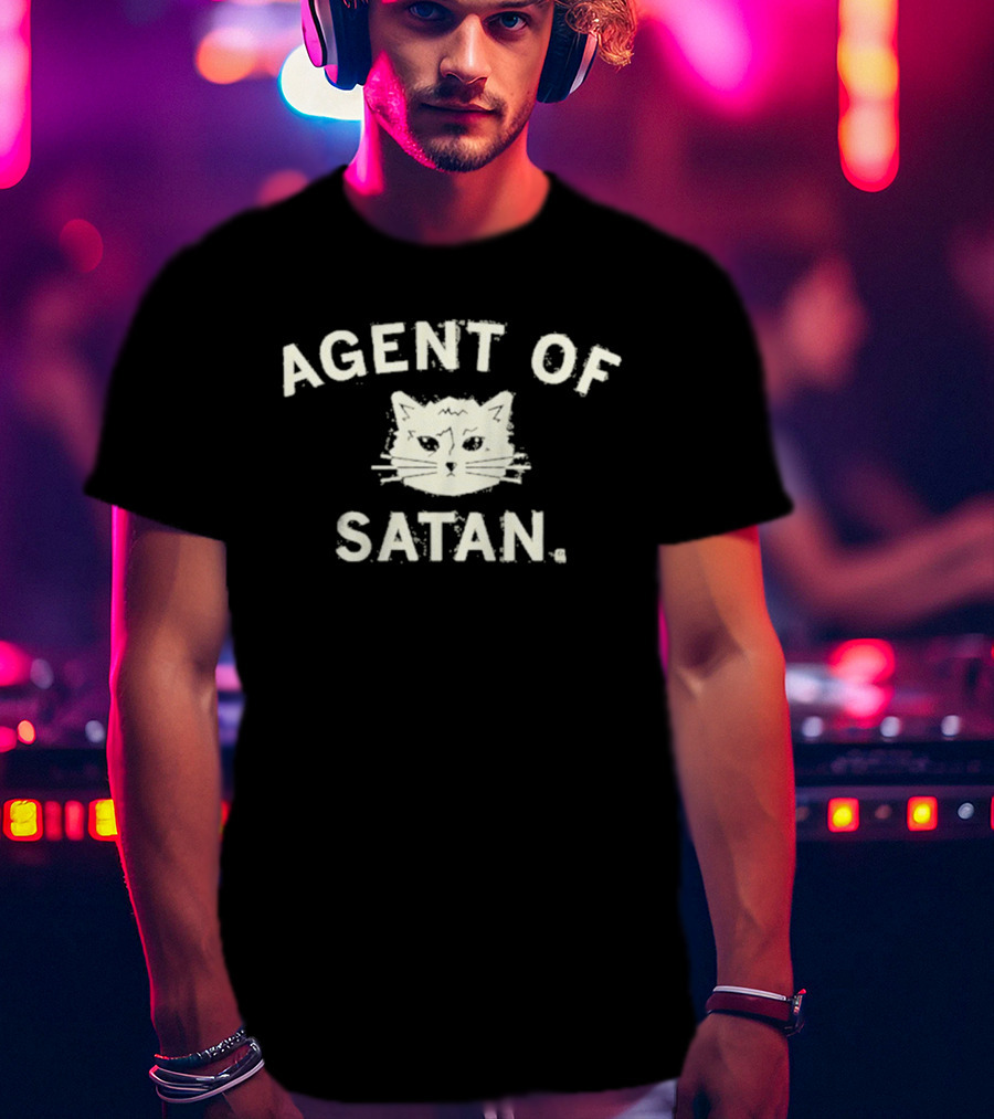 Agent Of Satan Cat Funny Cat Lover Humor T-Shirt