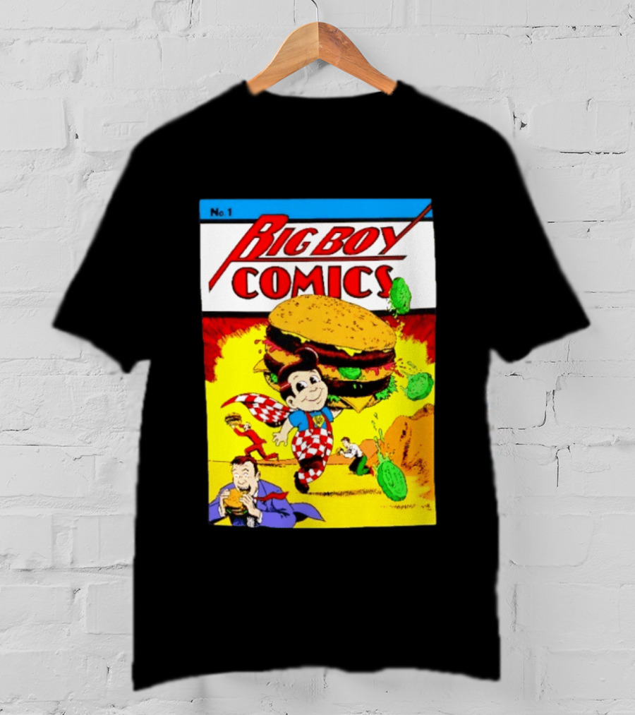 Big Boy Comics No 1 Hamburger Adventure Retro Comic Cover T-Shirt