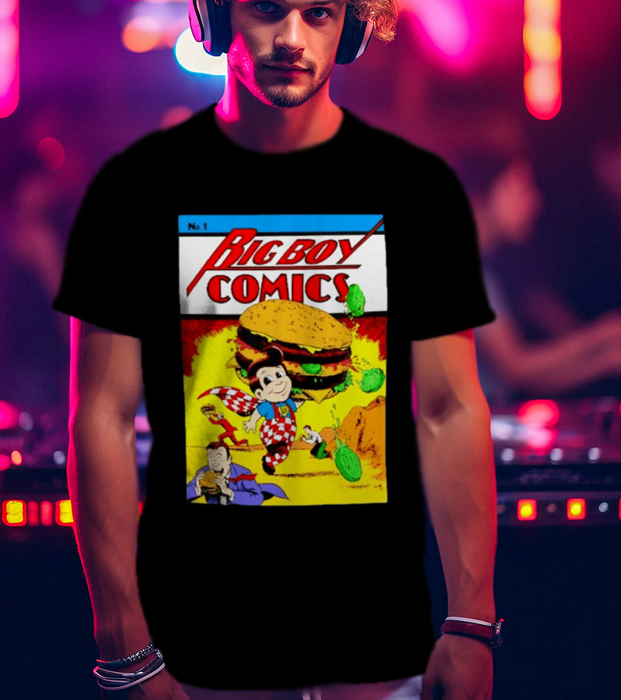 Big Boy Comics No 1 Hamburger Adventure Retro Comic Cover T-Shirt