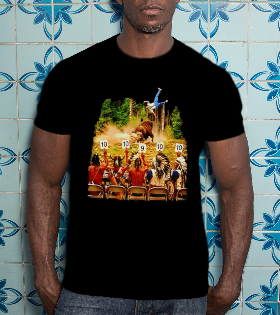 Bison Rodeo Incident Judges Score 10 9 10 T-Shirt