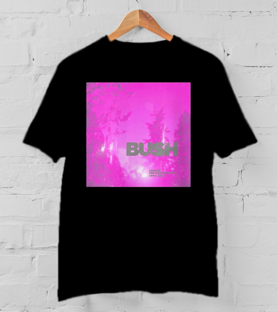 Bush Loaded The Greatest Hits 1994 2023 Pink Album Cover T-Shirt