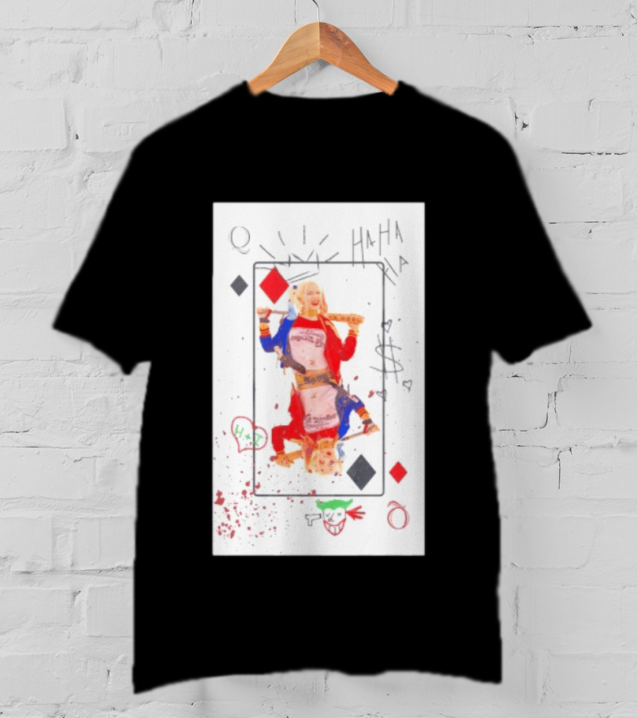 Harley Quinn Playing Card Queen HAHA DC Comics Joker T-Shirt