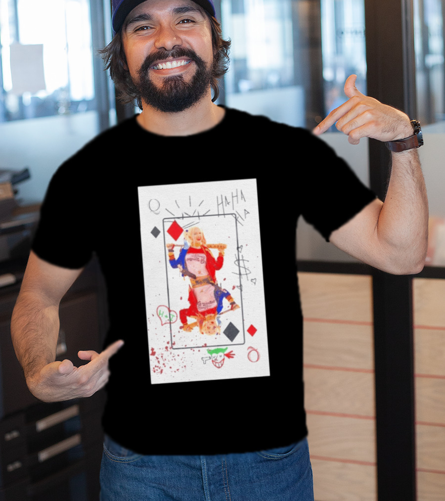 Harley Quinn Playing Card Queen HAHA DC Comics Joker T-Shirt